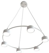 Κρεμαστό Φωτιστικό Οροφής 6xGX53 Φ64cm Starlit Emibig  1373/6 Λευκό