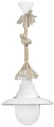Φωτιστικό Οροφής Μονόφωτο Heronia Macrame Pyrofani 31-1084 Rope/White