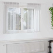 Κουρτίνα βυσσινί 2 pcs Ανοιχτό γκρι 140 x 140 cm Πολυεστέρας