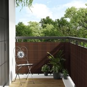 Διαχωριστικό Βεράντας Καφέ &amp; Μαύρο 500x80 εκ. Συνθετικό Ρατάν 156256