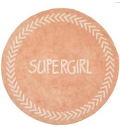 Χαλί Παιδικό LLR01 BR75142 Supergirl Pink Baby Adventure 150X150cm Round