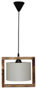 Φωτιστικό Οροφής Μονόφωτο Heronia HKF-01 14-0216 Wood/White