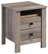 Κομοδίνο Tara pakoworld rustic oak 40x40x50.5εκ (1 τεμάχια)