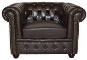 ΠΟΛΥΘΡΟΝΑ T.CHESTERFIELD POLINA HM3011.01 PU ΣΚΟΥΡΟ ΚΑΦΕ 110x90x73Yεκ.