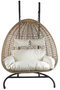 ΚΟΥΝΙΑ ΠΟΛΥΘΡΟΝΑ ARTELIBRE ABRONIUS ΦΥΣΙΚΟ ΜΕΤΑΛΛΟ/RATTAN 130X68X195CM