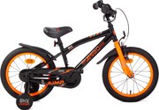 BMX Jump 16 Inch 25,5 cm Boys Coaster Brake BlackNeon OrangeAMIGO