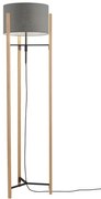 Επιδαπέδιο Φωτιστικό SHINE-WOOD E27 IP20 Φ45 Fischer Honsel-40516-Ανθρακί 40516