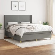 ΚΡΕΒΑΤΙ BOXSPRING ΜΕ ΣΤΡΩΜΑ ΣΚΟΥΡΟ ΓΚΡΙ 180X200 ΕΚ ΥΦΑΣΜΑΤΙΝ 3131850