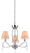 Φωτιστικό Οροφής  E002-3 LAKI PENDANT LAMP CHROME &amp; WHITE SHADE 1Z2 - 21W - 50W - 77-3664