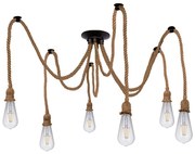 Φωτιστικό Οροφής Atrox 01547 6xΕ27 Black-Beige GloboStar