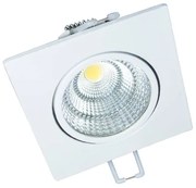 SQUARE WHITE MOV. LED SPOT 6W 3000K 410Lm COB 230V 60° Ra80 ACA THEROC630S