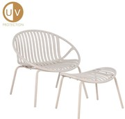 NADIN ΠΟΛΥΘΡΟΝΑ SET 2ΤΕΜ OFF WHITE 79,5x70xH74cm - 27-0217