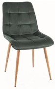 KRZESŁO CHIC D VELVET  DĄB STELAŻ / ZIELONY BLUVEL 78 DIOMMI-80-2730