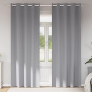 vidaXL Κουρτίνες 2 pcs Ανοιχτό γκρι 225 x 140 εκ. Πολυεστέρας