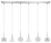 Κρεμαστό Φωτιστικό Ράγα 6xG9 Γυαλί Luma Lighting 114-01047-13BR-clear Διάφανο