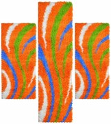 Σετ Κρεβατοκάμαρας 3Τμχ. Next Shaggy 1130 Orange ΣΕΤ (2 66x130 &amp; 66x200) Heatset