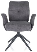 KRZESŁO WING BREGO CZARNY STELAŻ/C.SZARY 18 DIOMMI-80-3878