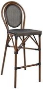 ΣΚΑΜΠΩ ΑΛΟΥΜΙΝΙΟΥ GIDEON BAMBOO LOOK ΚΑΦΕ ΜΕ TEXTLINE HM5059 47x61x115 εκ