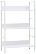 vidaXL Βιβλιοθήκη με 3 Ράφια Λευκή 60x27,6x90,5 εκ. από Μοριοσανίδα