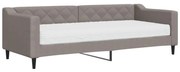 vidaXL Καναπές Κρεβάτι με Στρώμα Taupe 80 x 200 εκ. Υφασμάτινο