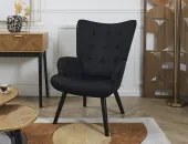 HOME DECO FACTORY ΚΑΡΈΚΛΕΣ &amp; ΠΟΛΥΘΡΌΝΕΣ GIULIA LOUNGE CHAIR BLACK A1 HD0364 0/0/0 NEOPORTAL-3664944619895