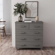 Συρταριέρα HAMAR Αν. Γκρι 79 x 40 x 80εκ. από Μασίφ Ξύλο Πεύκου 340423