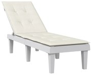 vidaXL Μαξιλάρι Σεζλόνγκ Κρεμ (75+105) x 50 x 4 εκ. Υφασμάτινη