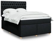 ΚΡΕΒΑΤΙ BOXSPRING ΜΕ ΣΤΡΩΜΑ ΜΑΥΡΟ 140X190 ΕΚ. ΥΦΑΣΜΑΤΙΝΟ 3293584