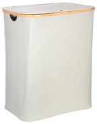 Καλάθι Απλύτων 2 Θέσεων (56x37x68) Estia Bamboo Essentials Γκρι 02-26974