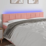 Κεφαλάρι Κρεβατιού LED Ροζ 180x5x78/88 εκ. Βελούδινο 3121677