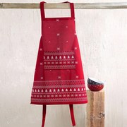 Ποδιά Ολόσωμη Noel Red Ρυθμός 60x85cm 100% Βαμβάκι