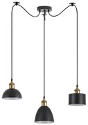 Φωτιστικό Οροφής  SE21-BR-10-BL3-MS12 MAGNUM FLEX Bronze Metal Pendant Black Metal Shade+ - 51W - 100W - 77-8974