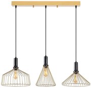 Φωτιστικό Οροφής - Ράγα Dear 942FLG1428 104x34x135cm 3xE27 40W Gold Opviq