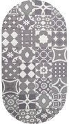 Χαλάκι Κουζίνας Canvas 214 W Grey-White Royal Carpet 75X150cm