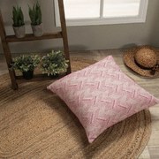 Μαξιλαροθήκη Διακοσμητική Δαπέδου Siena 06 Pink Teoran 65Χ65 Cotton-Polyester