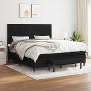 ΚΡΕΒΑΤΙ BOXSPRING ΜΕ ΣΤΡΩΜΑ ΜΑΥΡΟ 160X200 ΕΚ. ΥΦΑΣΜΑΤΙΝΟ 3136767