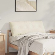 vidaXL Μαξιλάρι Πλάτης Κρεμ 120 x 50 cm Υφασμάτινο Κορντουρά