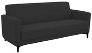 Καναπές τριθέσιος Sidica PU σε μαύρη απόχρωση 185x78x83εκ 185x78x83 εκ.