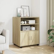 Ντουλάπι Τροχήλατο Sonoma Δρυς 60x48x81 εκ. από Επεξ. Ξύλο 853166