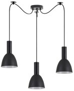 Κρεμαστό Φωτιστικό Οροφής 3xE27 Μαύρο Adept Tube 77-8549 Homelighting-77-8549-Μαύρο 77-8549