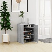 Παπουτσοθήκη Γκρι Σκυροδέματος 60 x 35 x 70 εκ. από Επεξ. Ξύλο 808922