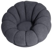 Artekko Cloud Γκρι Υφασμάτινη Μπουκλέ Περιστρεφόμενη Πολυθρόνα (98x97x69)cm Artekko 735-2206-GL