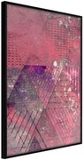 Αφίσα - Pink Patchwork III - 40x60 - Μαύρο - Χωρίς πασπαρτού