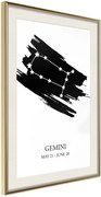 Αφίσα - Zodiac: Gemini I - 40x60 - Χρυσό - Με πασπαρτού