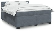 ΚΡΕΒΑΤΙ BOXSPRING ΜΕ ΣΤΡΩΜΑ ΣΚΟΥΡΟ ΓΚΡΙ 200X200 ΕΚ. ΒΕΛΟΥΔΙΝΟ 3288715