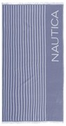 Πετσέτα Θαλάσσης - Παρεό Nau Stripe Denim Nef-Nef Θαλάσσης 90x170cm 100% Cotton