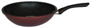 Wok τηγάνι Rosberg R51320G26, 26 cm, μαρμάρινη επίστρωση, Induction, Bordeaux melange