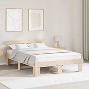 vidaXL Σκελετός Κρεβατιού με κεφαλάρι Καφέ 160 x 200 cm