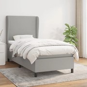 ΚΡΕΒΑΤΙ BOXSPRING ΜΕ ΣΤΡΩΜΑ ΑΝΟΙΧΤΟ ΓΚΡΙ 80X200 ΕΚ. ΥΦΑΣΜΑΤΙΝΟ 3127757