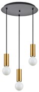 Φωτιστικό Οροφής Τρίφωτο Homelighting Adept Tube 77-8571 Gold Matt